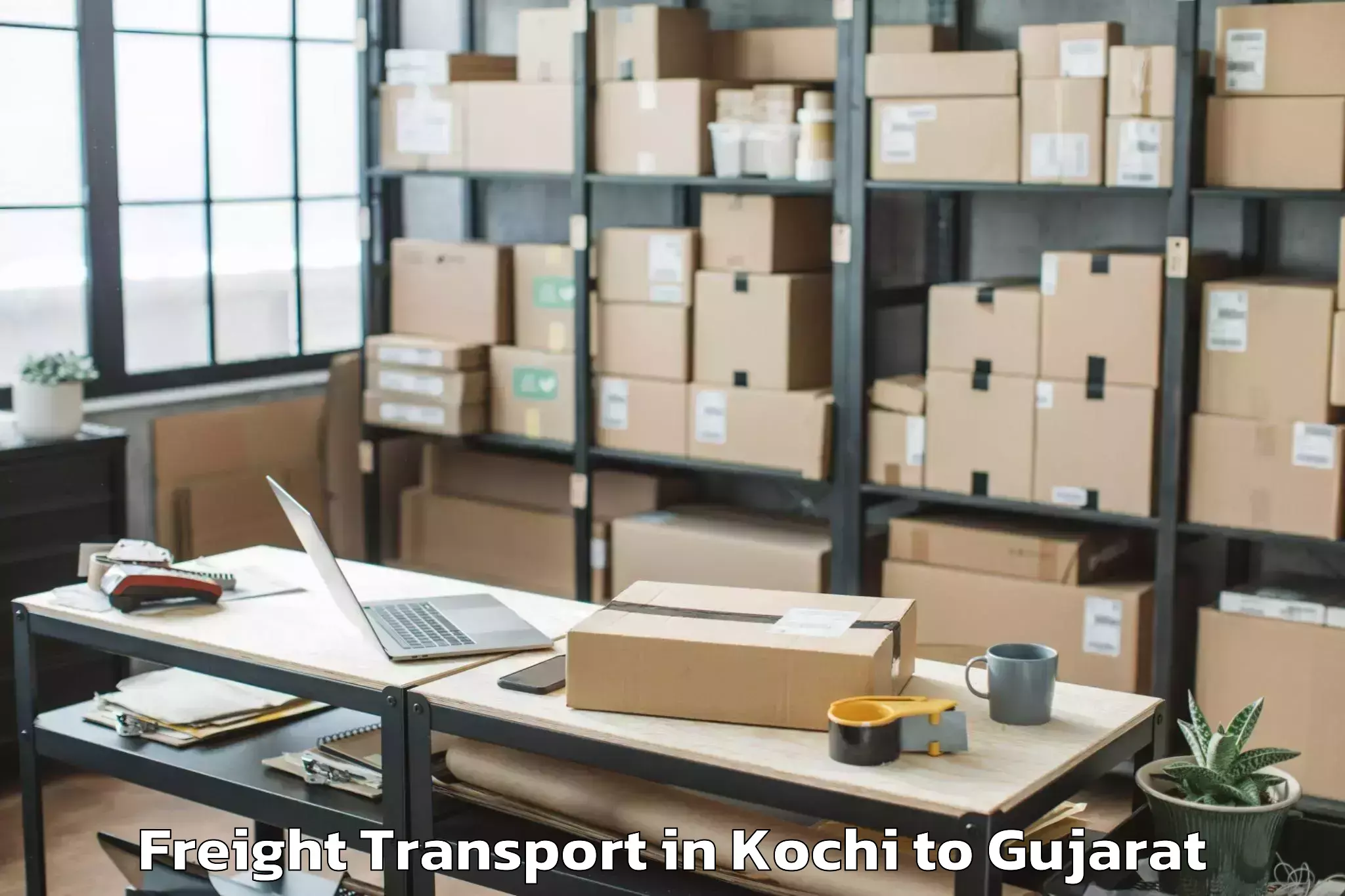 Kochi to Jasdan Freight Transport Booking